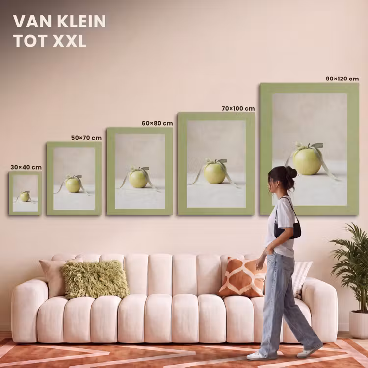 Akoestisch schilderij - Groen - Appel - Strikje — 7