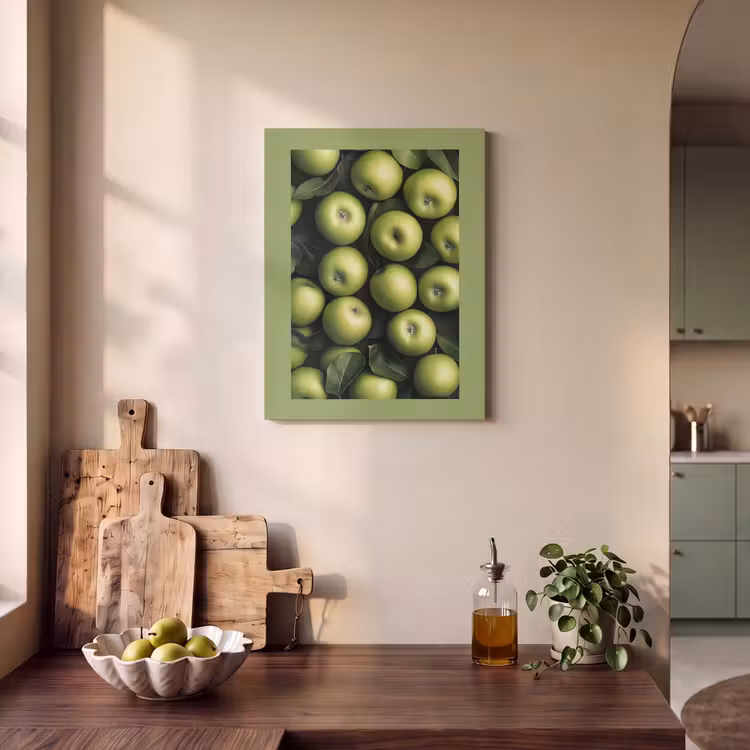 Akoestisch schilderij - Appels - Groen - bladeren — 4
