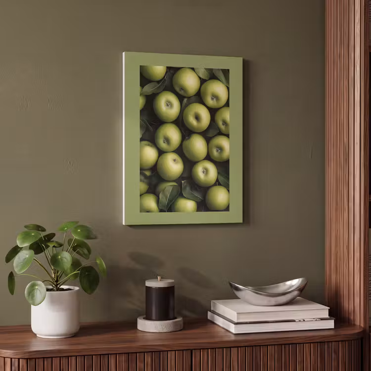 Akoestisch schilderij - Appels - Groen - bladeren — 6