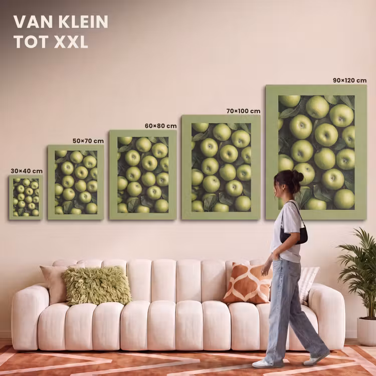 Akoestisch schilderij - Appels - Groen - bladeren — 7