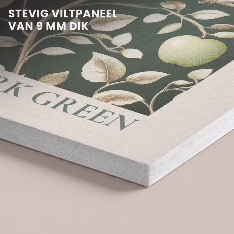 Akoestisch schilderij - Groen - Vogel - Bloemen — 5