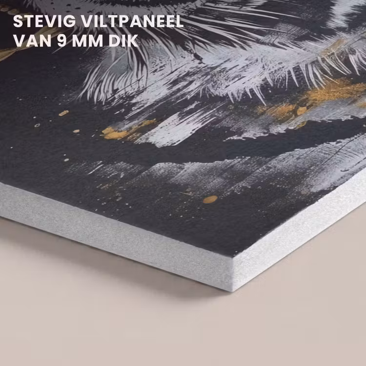 Akoestisch schilderij - Tijger - Verfspatten - Goud — 5