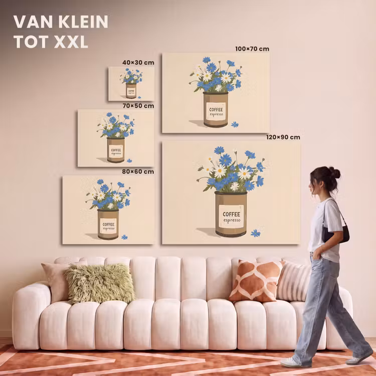 Akoestisch schilderij - Coffee - Blik - Minimalistisch - Bloemen — 7