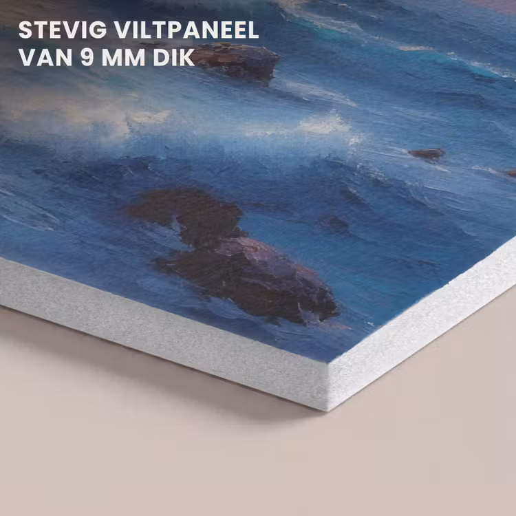 Akoestisch schilderij - Golven - Zee - Kleurrijk - Rotsen — 5
