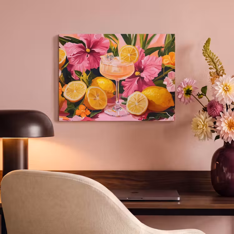 Akoestisch schilderij - Drink - Bloemen - Yellow — 6