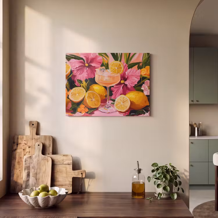 Akoestisch schilderij - Drink - Bloemen - Yellow — 4