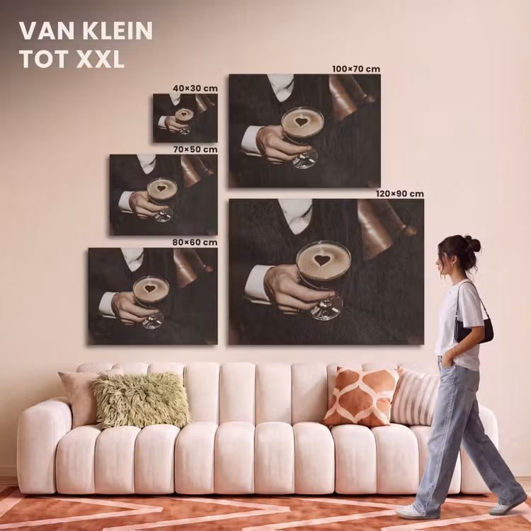 Akoestisch schilderij - Hartje - Cocktail - Espresso Martini - Hand — 7