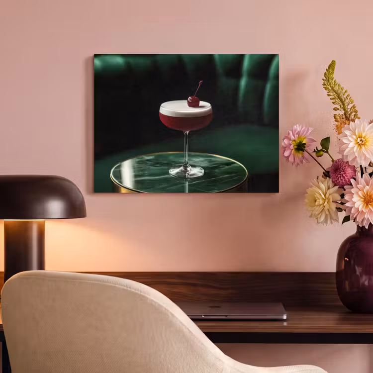 Akoestisch schilderij - Kers - Cocktail - Rood - Marmer — 6