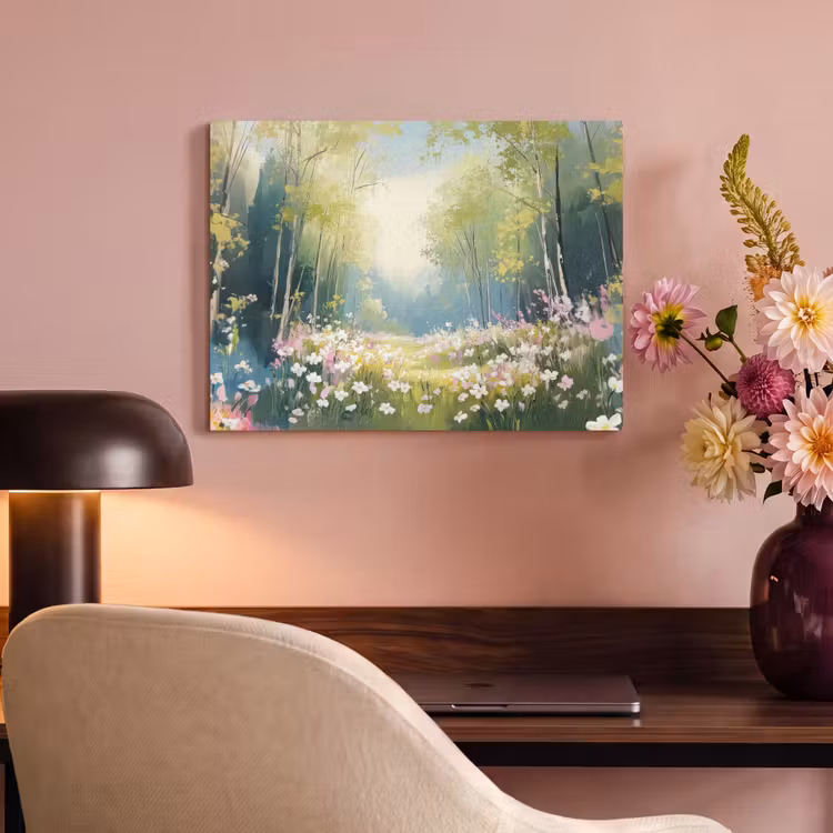 Akoestisch schilderij - Bos - Schilderstijl - Kleurrijk — 6
