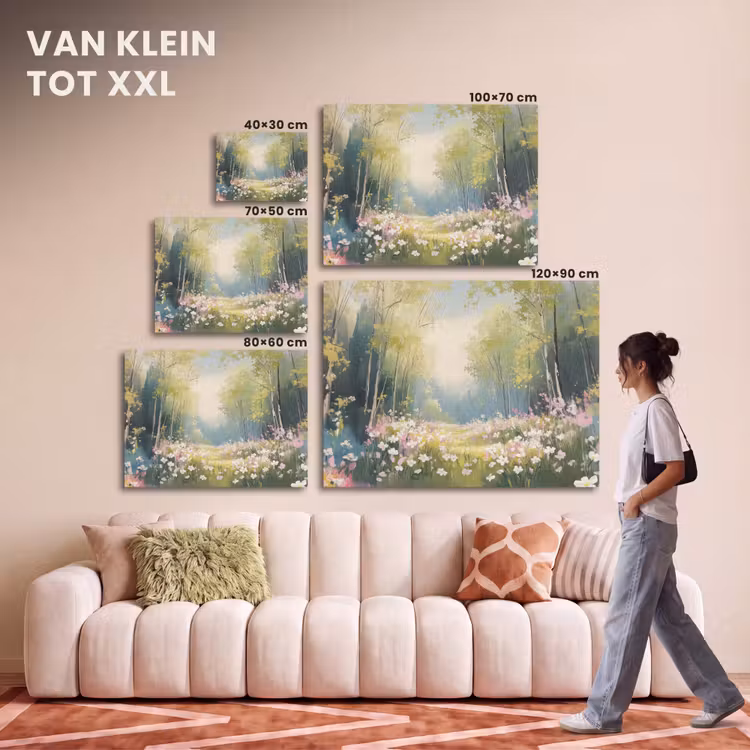 Akoestisch schilderij - Bos - Schilderstijl - Kleurrijk — 7
