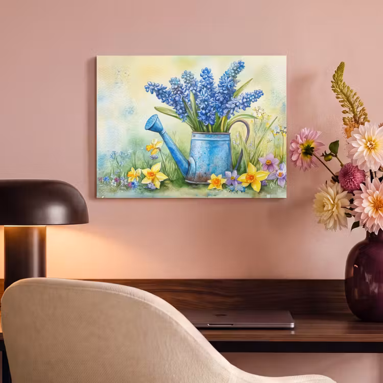 Akoestisch schilderij - Gieter - Lavendel - Bloesems — 6