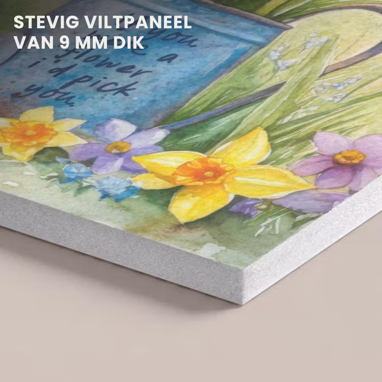 Akoestisch schilderij - Lavendelbloemen - Quote - Gieter — 5