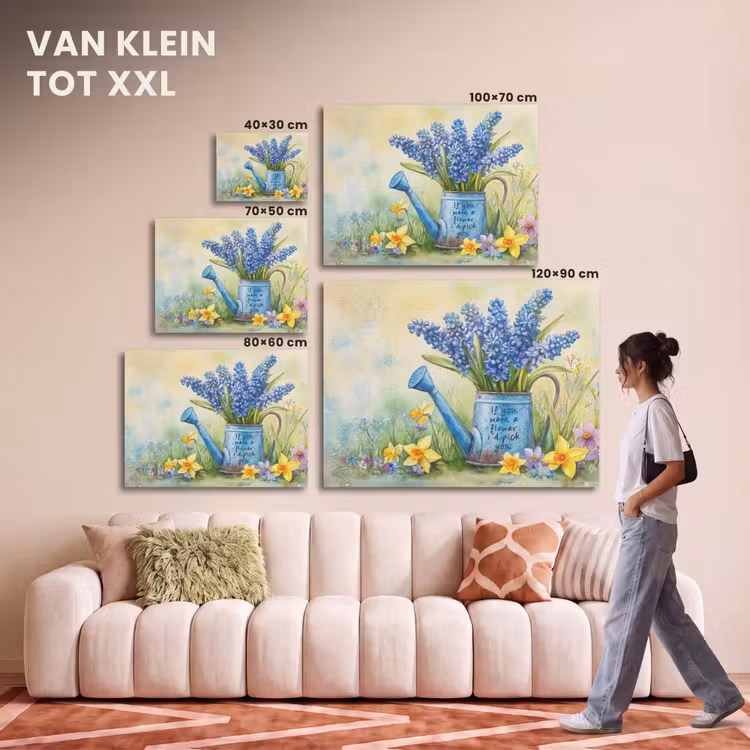 Akoestisch schilderij - Lavendelbloemen - Quote - Gieter — 7