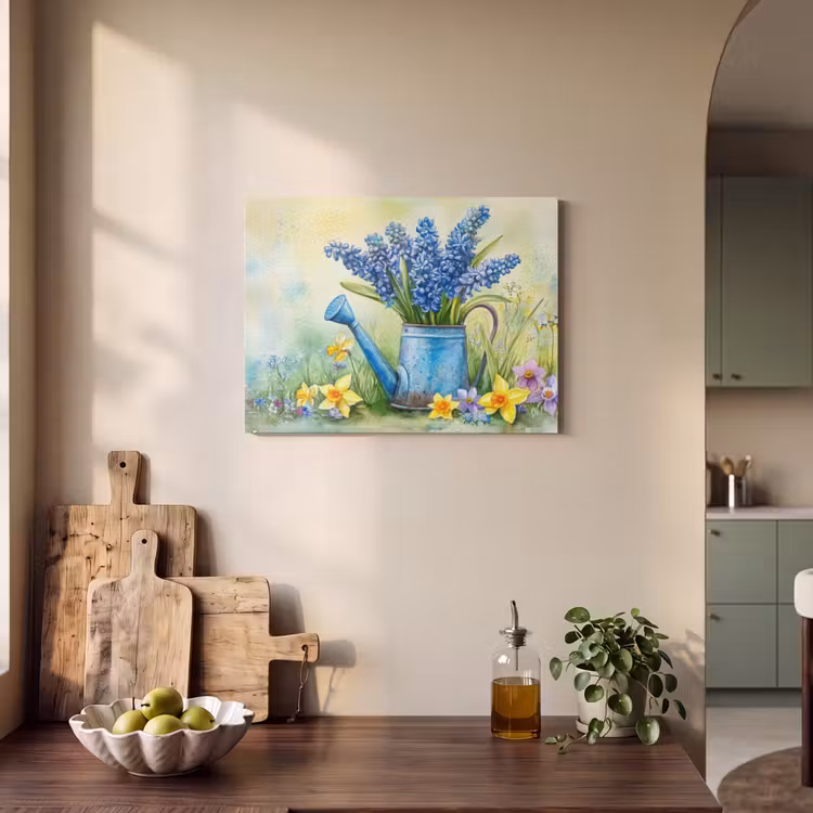 Akoestisch schilderij - Gieter - Lavendel - Bloesems — 4