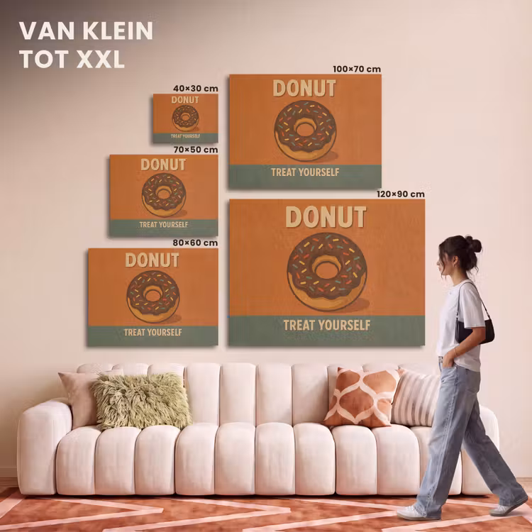 Akoestisch schilderij - Donut - Spikkels - Kleurrijk - Quote — 7