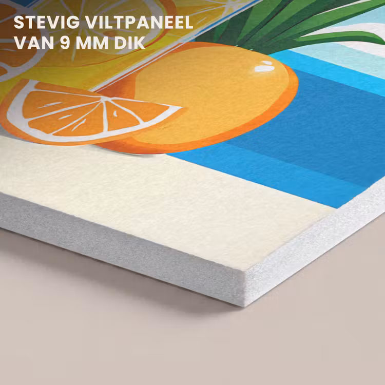 Akoestisch schilderij - Sinaasappels - Ijsblokjes - Zee - Illustratie — 5
