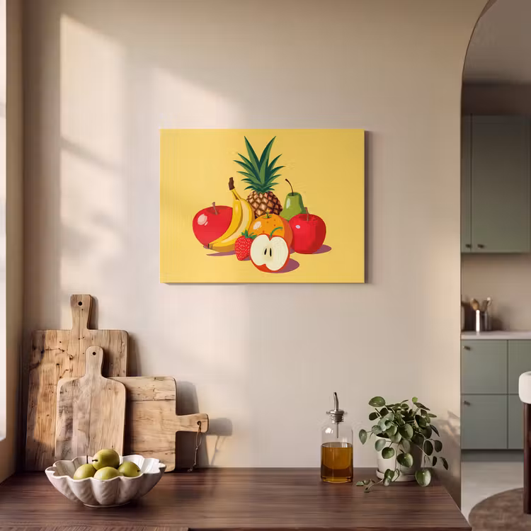 Akoestisch schilderij - Fruit - Illustratie - Kleurrijk — 4