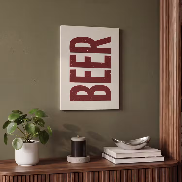 Akoestisch schilderij - Japandi - Beer - Red - Retro — 6