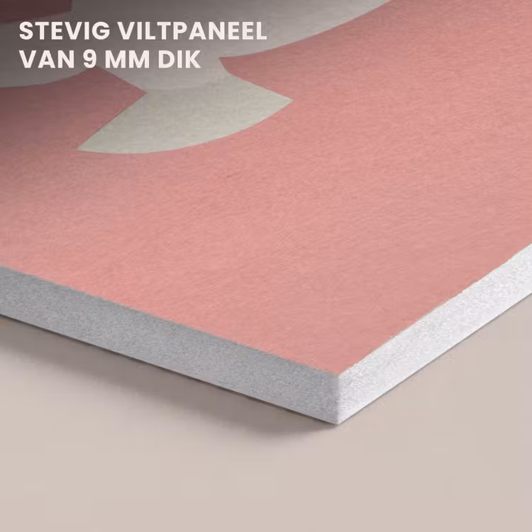 Akoestisch schilderij - Twee Duiven Minimalistisch Oudroze — 5
