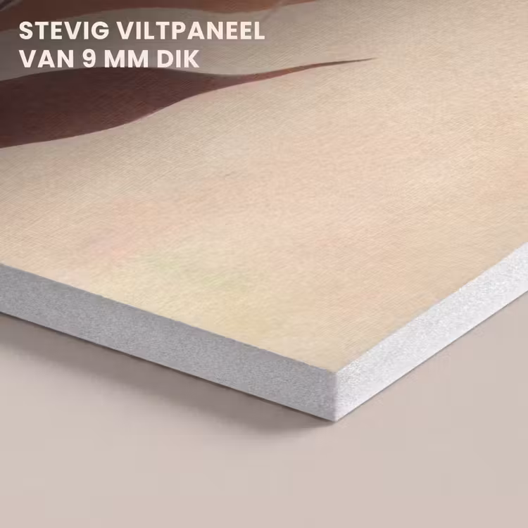 Akoestisch schilderij - Minimalistisch - Bloem - Bladeren - Beige — 5