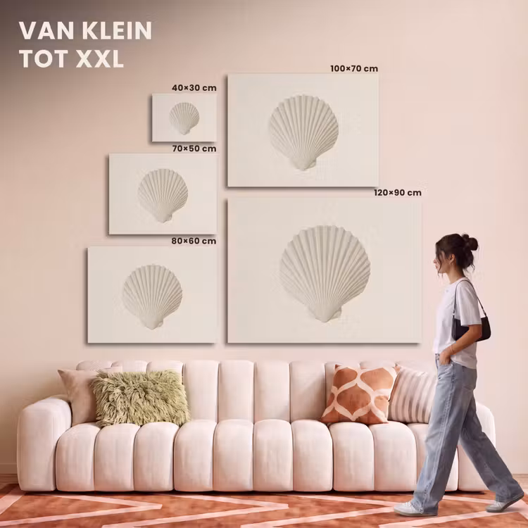 Akoestisch schilderij - Schelp Beige — 7