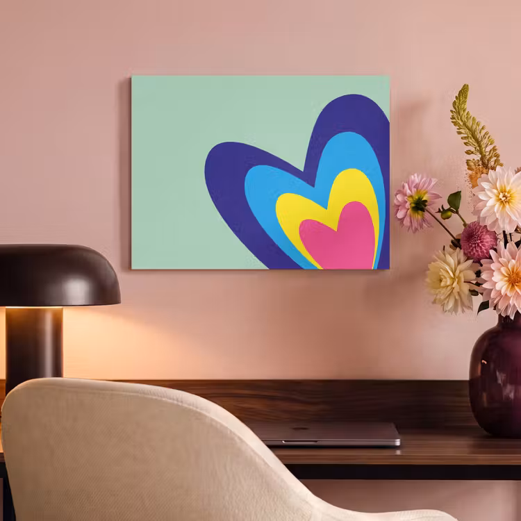 Akoestisch schilderij - Hartjes - Kleurrijk - Valentijn — 6