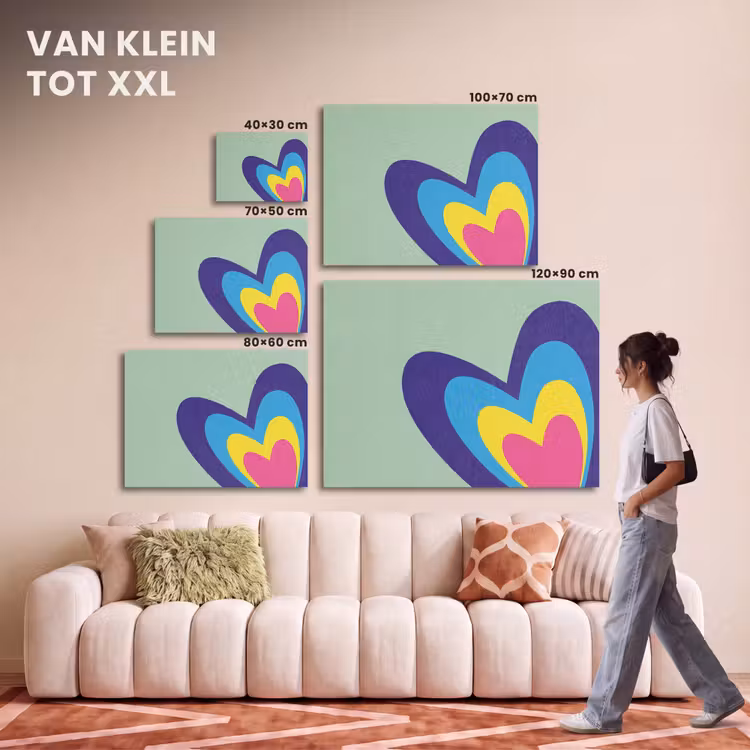 Akoestisch schilderij - Hartjes - Kleurrijk - Valentijn — 7