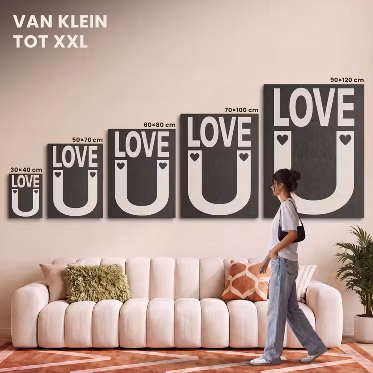 Akoestisch schilderij - Love - Zwart - Minimalistisch — 7