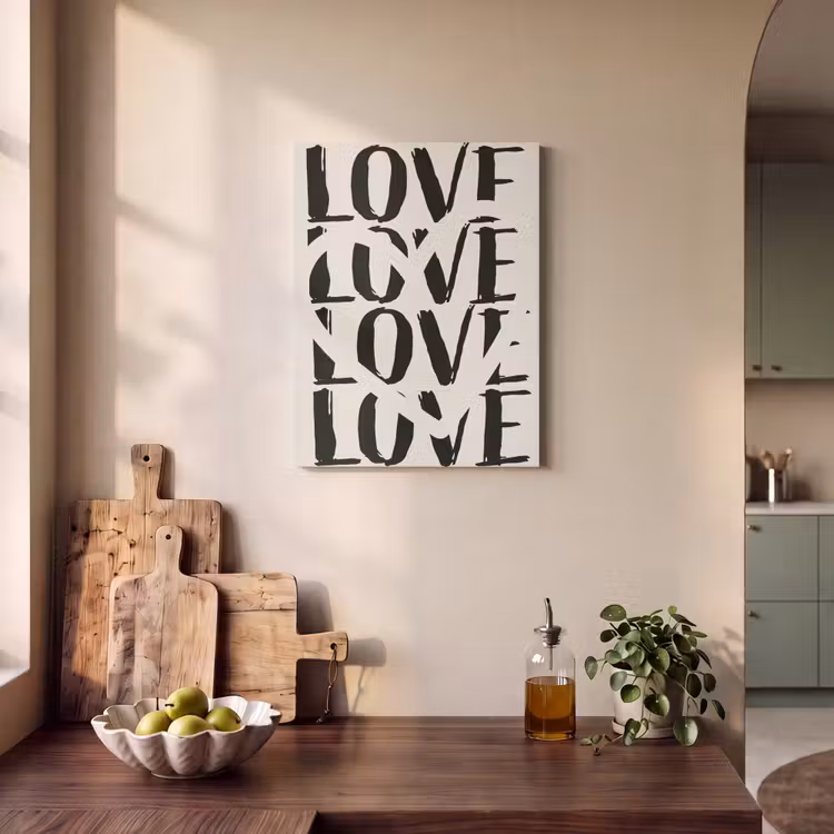 Akoestisch schilderij - Love - Hart - Beige — 4