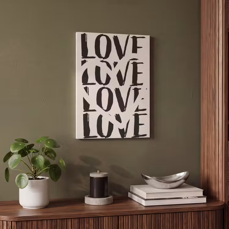 Akoestisch schilderij - Love - Hart - Beige — 6
