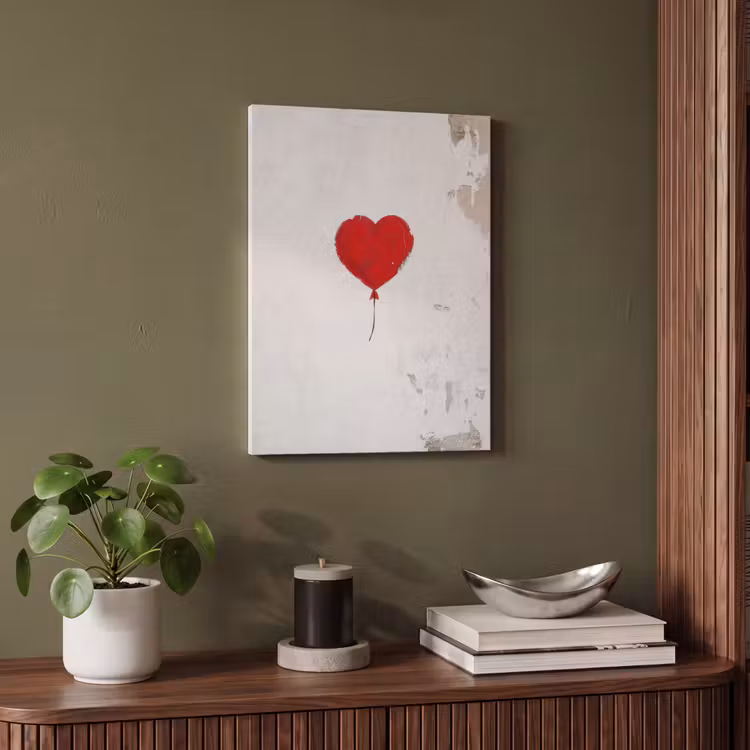 Akoestisch schilderij - Ballon - Rood - Hart — 6