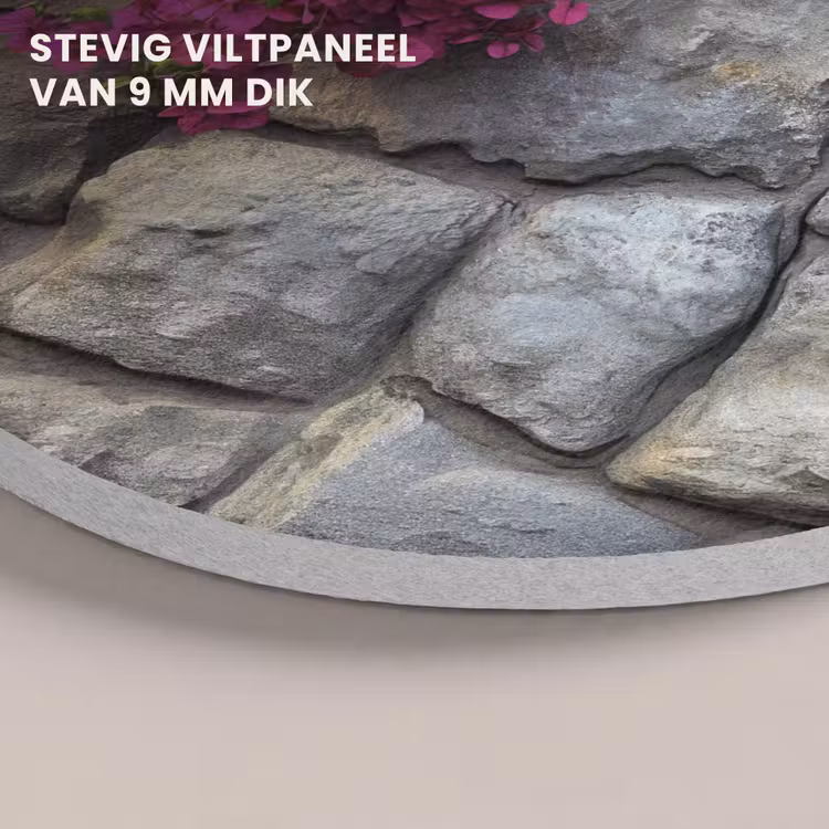 Akoestisch schilderij - Bougainvillea - Stenen Muur - Roze — 5