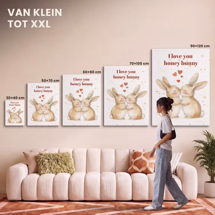 Akoestisch schilderij - Liefde - Rood - konijn — 7