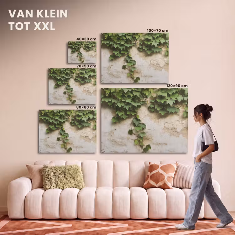 Akoestisch schilderij - Klimop - Muur - Groen — 7
