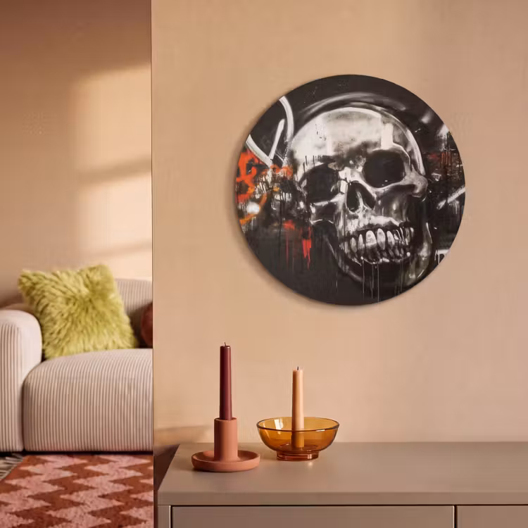 Akoestisch schilderij - Schedels - Kunst - Donker - Rood — 2