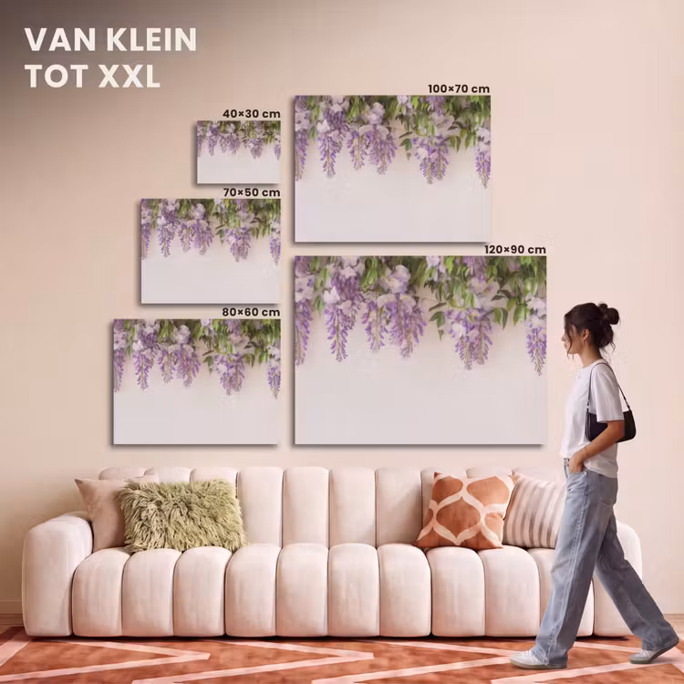 Akoestisch schilderij - Blauwe regen - Bloemen - Paars — 7