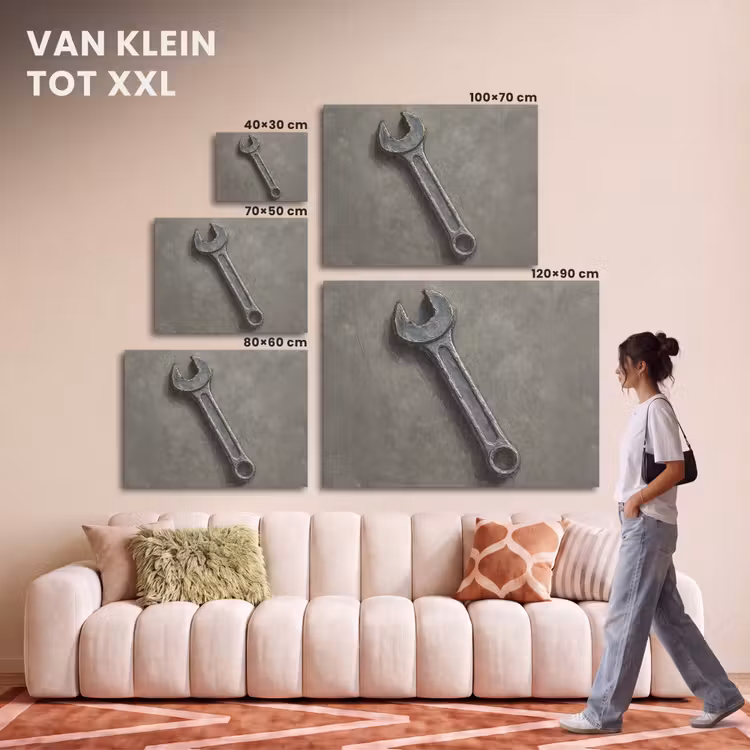 Akoestisch schilderij - Steeksleutel - Schilderij - Gereedschap - Verf — 7