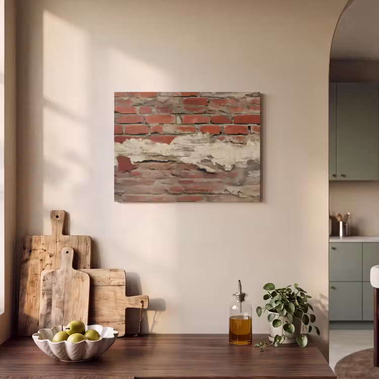 Akoestisch schilderij - Muur - Baksteen - Verweerd — 4
