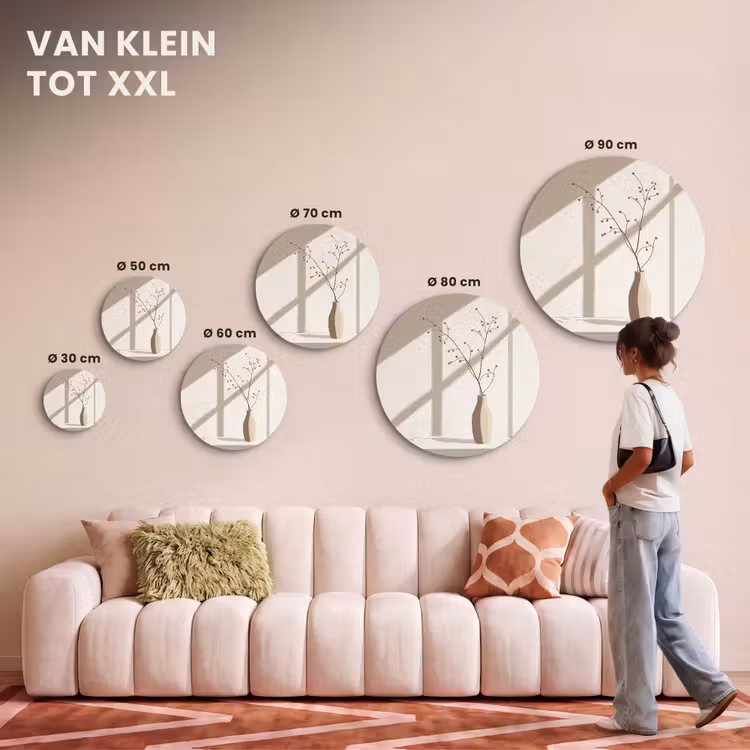 Akoestisch schilderij rond - Vaas - Takken - Bessen - Minimalistisch — 7