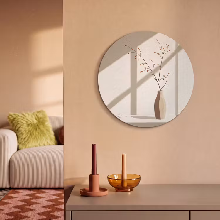 Akoestisch schilderij rond - Vaas - Takken - Bessen - Minimalistisch — 2