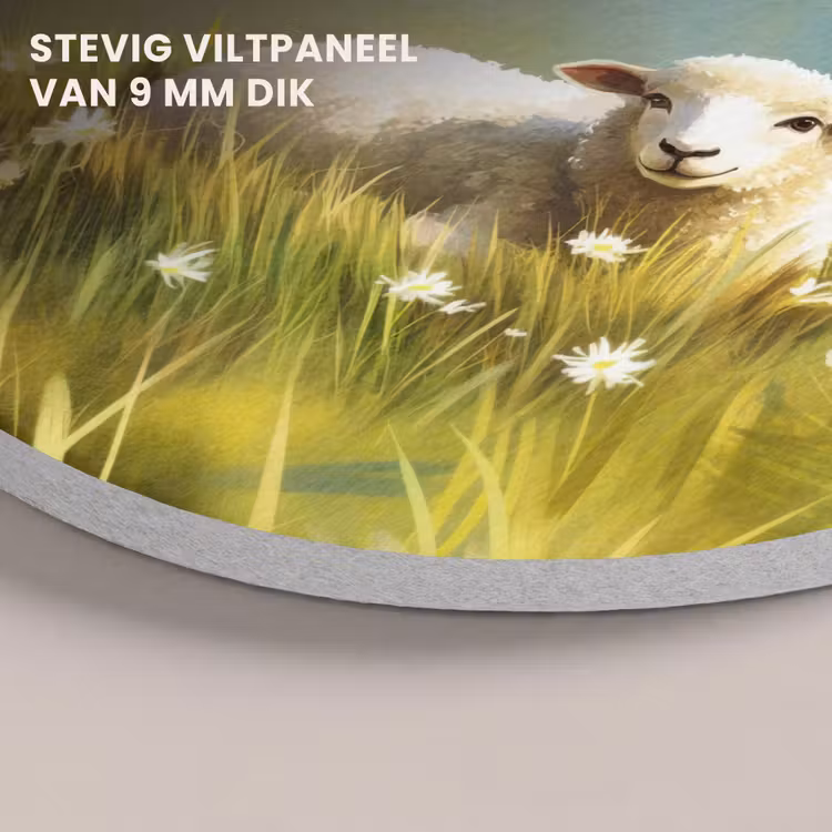 Akoestisch schilderij rond - Schaap - Weide - Groen — 5