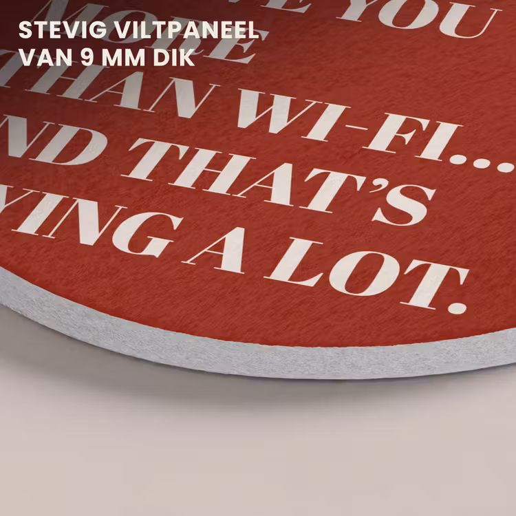 Akoestisch schilderij rond - Rood - Quote - Liefde — 5