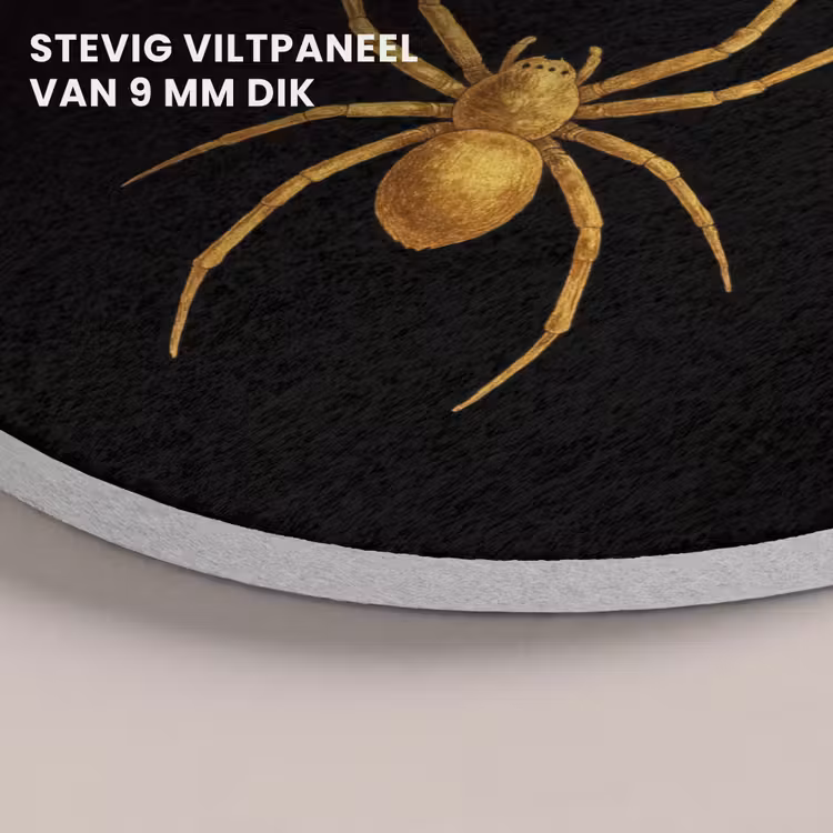 Akoestisch schilderij rond - Spin - Goud - Minimalistisch - Poten — 5