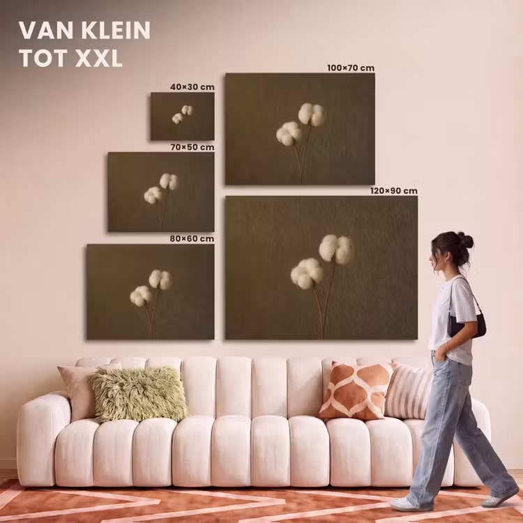 Akoestisch schilderij - Takken - Katoen - Wit - Bollen — 7