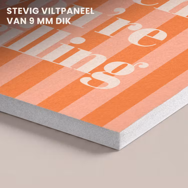 Akoestisch schilderij - Tekst - Gestreept - Oranje - Zomer — 5