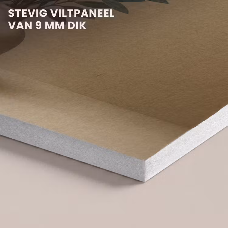 Akoestisch schilderij - Vaas - Olijftakken - Bladeren - Beige — 5