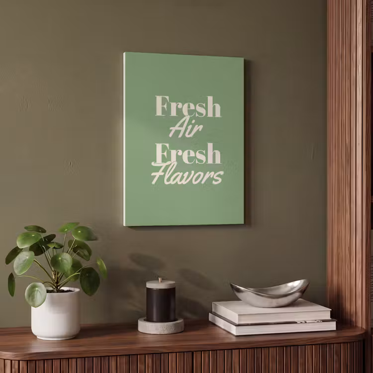 Akoestisch schilderij - Tekst - Groen - Sierlijk - Letters — 6