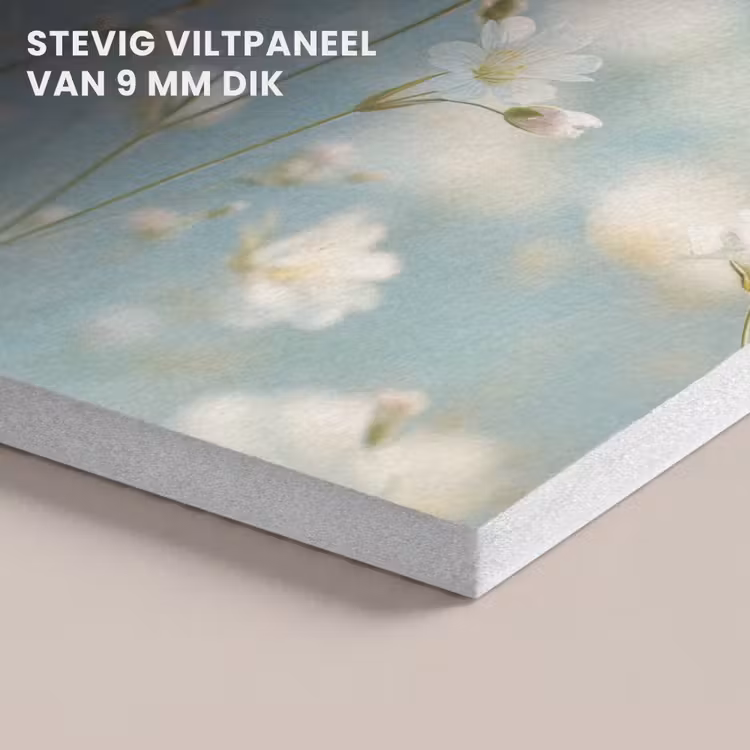 Akoestisch schilderij - Stängel – Blumen – Luft – Weiß — 5