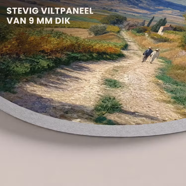 Akoestisch schilderij rond - Mensen - Wandelen - Zandpad - Velden — 5