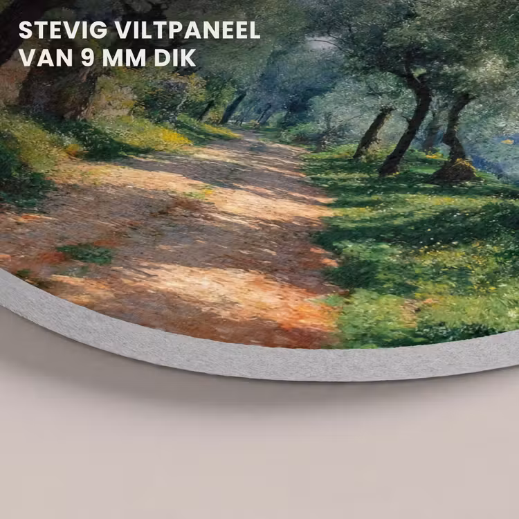 Akoestisch schilderij rond - Pad - Bomen - Schaduw - — 5
